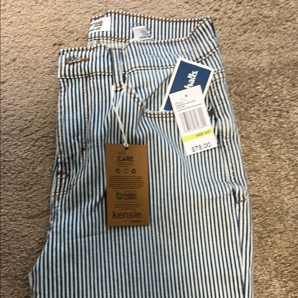 Kensie Striped Jeans - brand new w/tags